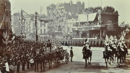 Blackwall Tunnel: Zeremonie zur Eröffnung des Tunnels durch den Prinzen von Wales, später König Edward VII., und Prinzessin Alexandra, 1897