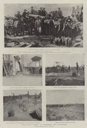 Kampfszenen in Kimberley und Paardeberg