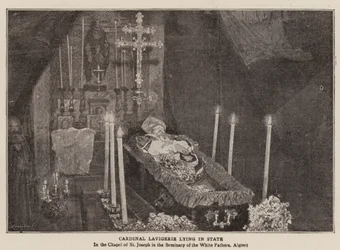 Kardinal Lavigerie aufgebahrt