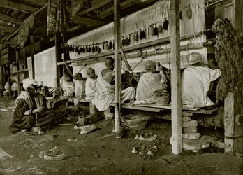 Teppichweben in Indien