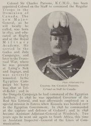 Oberst Sir Charles Parsons, Oberst im Stab für Kanada