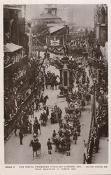 Krönungsprozession von König George V. und Königin, Temple Bar, London