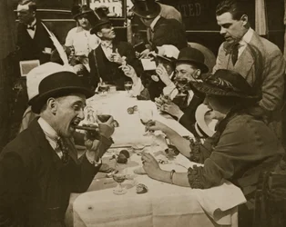 Derby Day Mittagessen, Druck von Horace W. Nichols, ca. 1910
