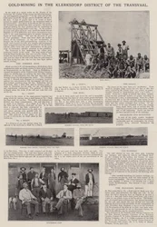 Goldabbau im Klerksdorp-Distrikt des Transvaal