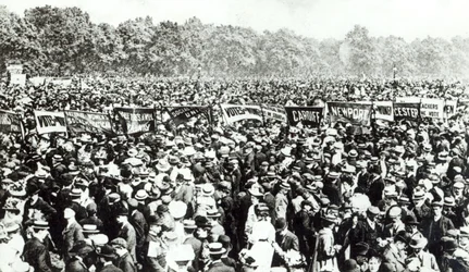 Große Demonstration für Frauenwahlrecht im Hyde Park, 21. Juni 1908
