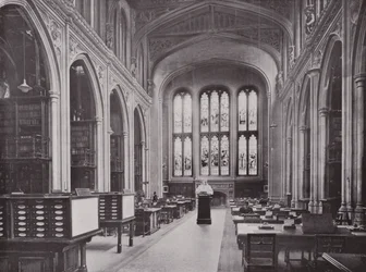Guildhall Bibliothek, mit Büste von Chaucer