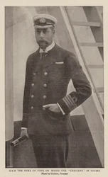 HRH der Herzog von York an Bord der Crescent in Torbay