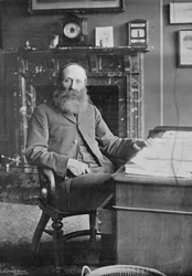 Henry Perkins, aus Berühmte Kricketspieler und Kricketplätze, veröffentlicht von Hudson und Kearns, 1895