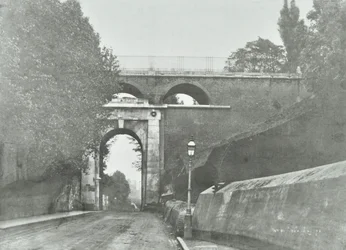 Highgate Archway, Archway Road Bridge: Gesamtansicht der alten Brücke, 1896