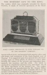 Hornkassette, präsentiert an König Edward VII von der Horners Company