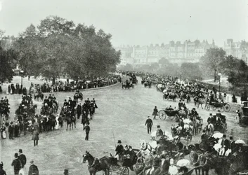Hyde Park Corner, Westminster LB: Hyde Park Corner Blick auf Park Lane, 1896