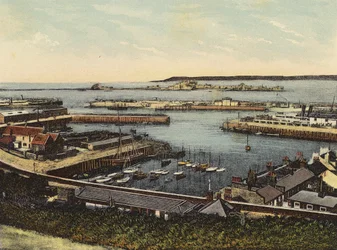 Jersey: Der Hafen, St Helier (Farbfoto)