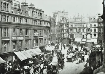King William Street, Blick nach Norden, City of London, 1895