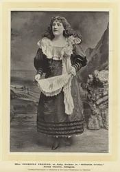 Miss Georgina Preston als Polly Perkins in Robinson Crusoe, Grand Theatre, Islington