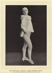 Mlle Jane May als Pierrot in Monsieur und Madame Pierrot