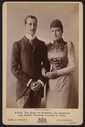 Porträt, Prinz Albert Victor, ältester Sohn von König Edward VII, und Prinzessin Mary von Teck