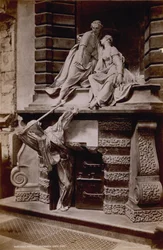 Postkarte mit einem Bild des Denkmals für Lady Elizabeth Nightingale