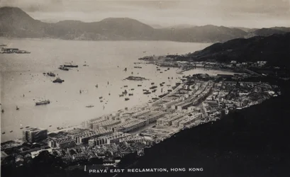 Praya East Reclamation, Hongkong, aus einem Album mit Fotografien zum Dienst von Pte H. Chick, 1940