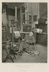 Richard Redgrave in seinem Studio in Hyde Park Gate