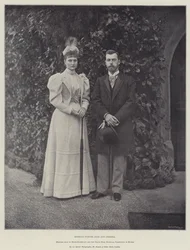 Russlands zukünftiger Zar und Zarin, Prinzessin Alix von Hessen-Darmstadt und der Großherzog Nikolaus, Zarewitsch von Russland