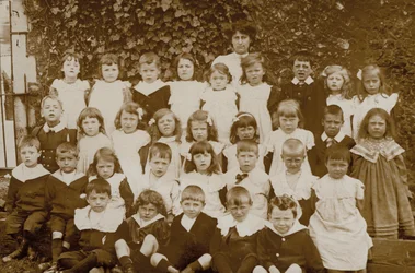 Schulkinder, Norfolk, frühes 20. Jahrhundert