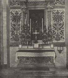 Seitenaltar, Lateinische Kirche, Nazareth, soll über dem Ort von Josephs Haus stehen, in dem Jesus aufwuchs