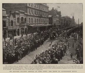 Sir Redvers Bullers Ankunft in Kapstadt, die Fahrt zum Regierungshaus