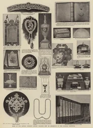 Einige der Diamantjubiläumsgeschenke der Königin, die jetzt im Imperial Institute ausgestellt sind