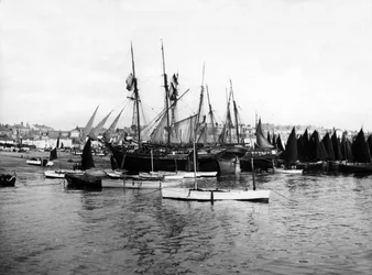 Hafen von St Ives, um 1880-99