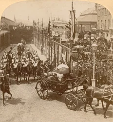 Stereografischer Druck des Diamantjubiläums von Königin Victoria