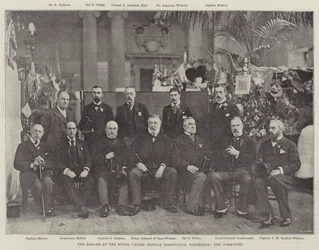 Der Basar im Royal United Service Institution, Whitehall, das Komitee