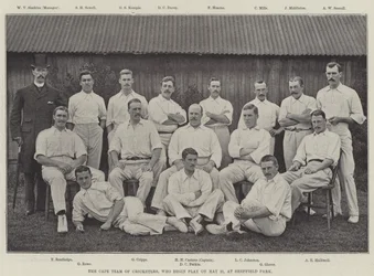 Das Kap-Team der Cricketspieler, das am 21. Mai im Sheffield Park zu spielen beginnt
