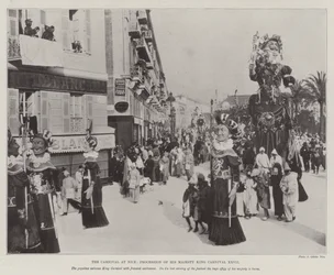 Der Karneval in Nizza, Prozession seiner Majestät König Karneval XXVII
