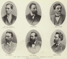 Das Schachturnier in Hastings, prominente Spieler