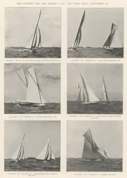 Der Wettbewerb um den America’s Cup, das erste Rennen, 26. September