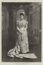 Die Herzogin von York im Empfangszimmer der Königin