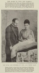 Der Herzog und die Herzogin von Fife und ihr Baby
