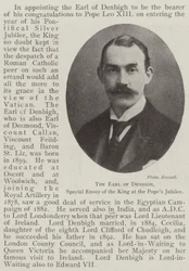 Der Earl of Denbigh, Sondergesandter des Königs beim Jubiläum des Papstes