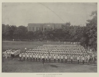 Die ägyptische Armee, ein Infanteriebataillon auf Parade