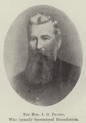 Der ehrenwerte J G Fraser, der Bloemfontein offiziell übergab