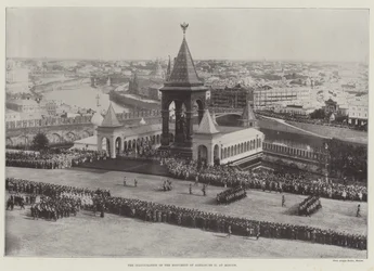 Die Einweihung des Denkmals von Alexander II. in Moskau