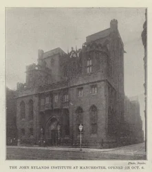 Das John Rylands Institut in Manchester, eröffnet am 6. Oktober