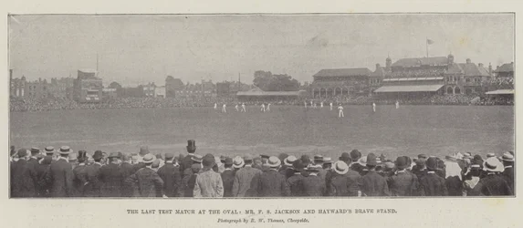 Das letzte Testspiel im Oval, Mr. F. S. Jackson und Haywards tapferer Stand