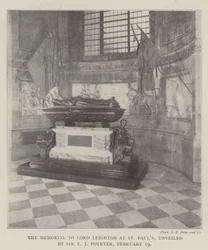 Das Denkmal für Lord Leighton in St. Pauls, enthüllt von Sir E J Poynter, 19. Februar