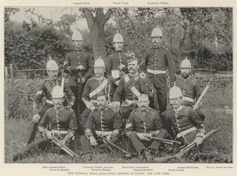 Das Treffen der National Rifle Association in Bisley, das Kap-Team