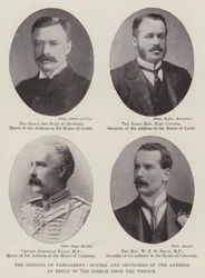 Die Eröffnung des Parlaments, Antragsteller und Unterstützer der Antwort auf die Thronrede