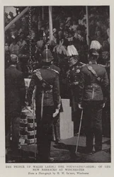 Der Prinz von Wales legt den Grundstein für die neuen Kasernen in Winchester