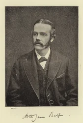 Der Rechte Ehren Arthur James Balfour, MP, Hauptsekretär für Irland und zukünftiger Führer der Konservativen Partei