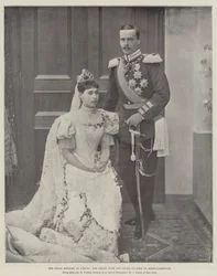 Die königliche Hochzeit in Coburg, der Großherzog und die Großherzogin von Hessen-Darmstadt