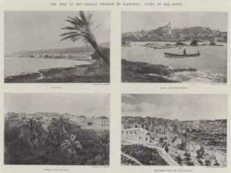Der Besuch des deutschen Kaisers in Palästina, Ansichten auf der Route